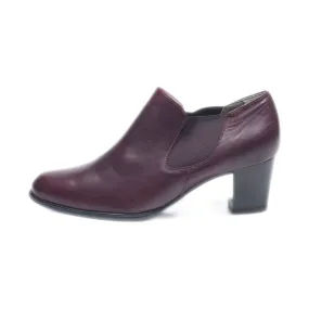 Ara Mid-Heel Shoes Leather Maroon Colour For Women