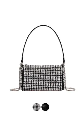 Cata Women's Punk Style Handbag With Rhinestones