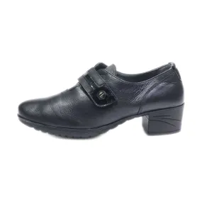 Fluchos Mid-Heel Shoes Leather Black Colour For Women