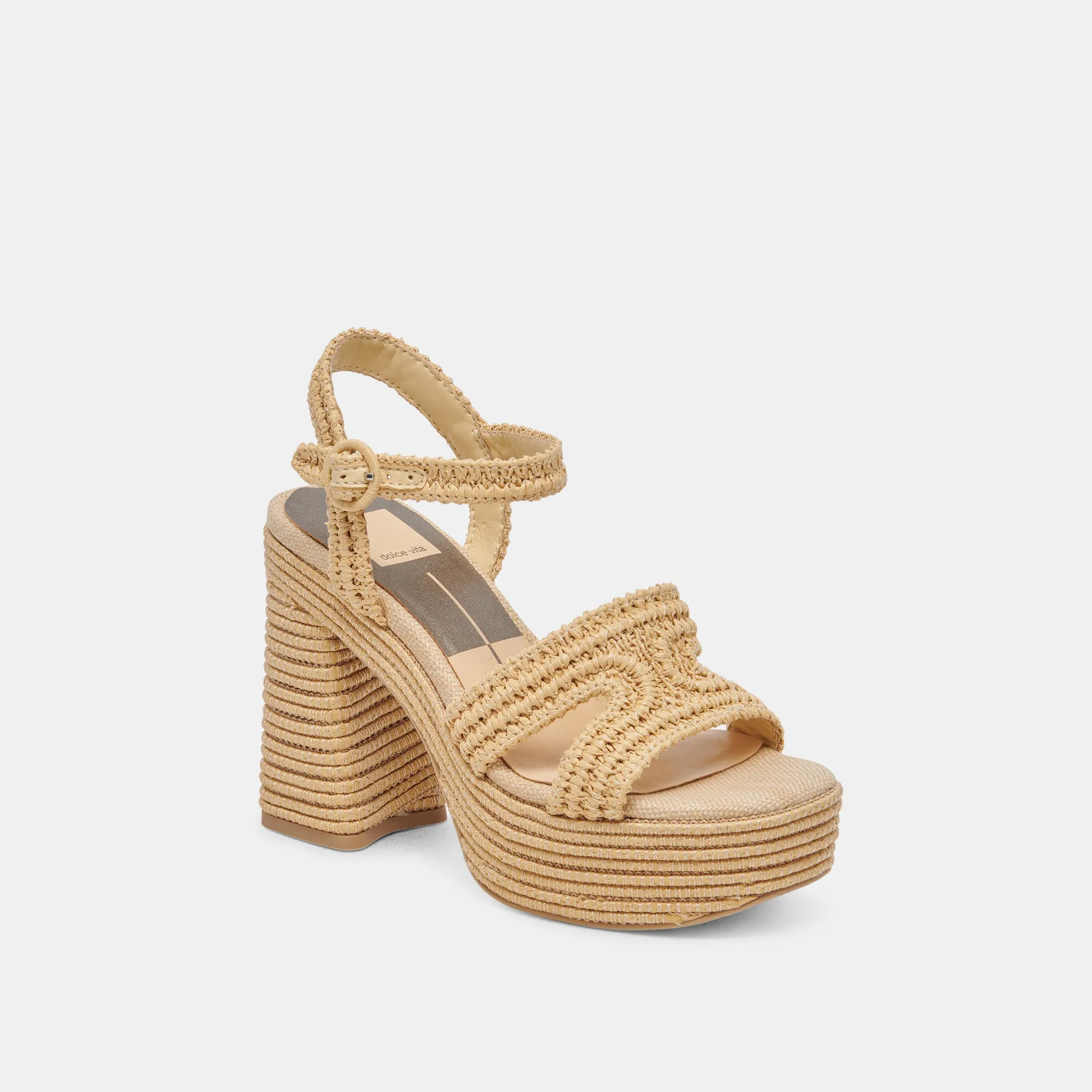 LACYE HEELS NATURAL WOVEN