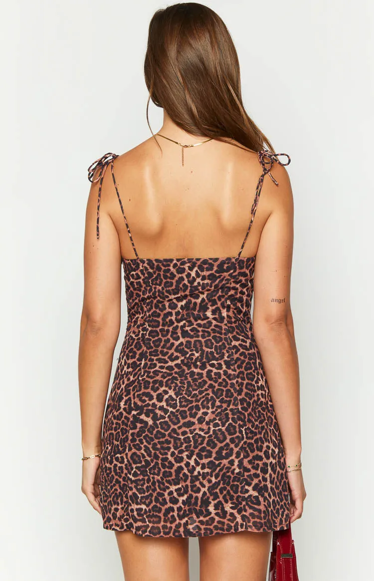 Penny Lane Leopard Print Mini Dress